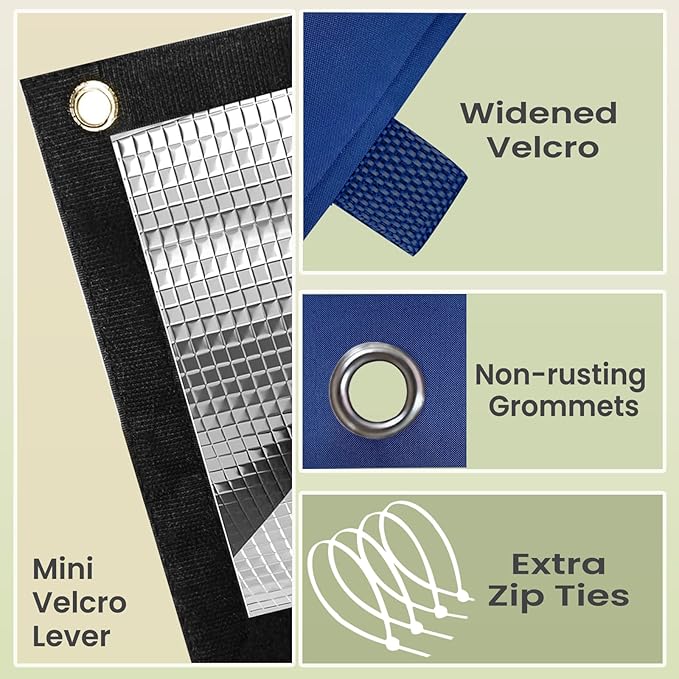 Backflow Preventer Insulation Cover YeloDeer, Navy 5 Layers of Hose Bib Cover Freeze Protection(5°F), 12" W x 13" H Irrigation Sprinkler Valve Cover Insulated Waterproof Winter Water Well Pump Covers