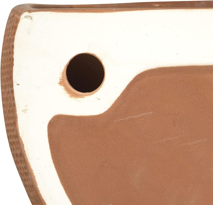 Main + Mesa Modern Boho Stoneware Wall Mount Planters, Terracotta, Set of 2 Sizes