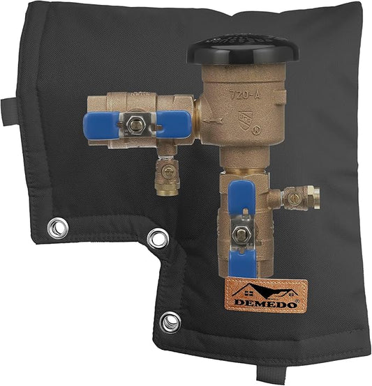 Backflow Cover, Backflow Preventers Protection, Pressure Vacuum Breaker Cover for Winter, Insulated Cover Pouch for Irrigation Backflow Valve, Sprinkler Valves Cover in Snow or Sun Exposure – Black
