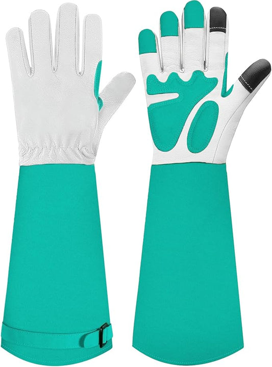 Long-Gardening-Gloves for Women/Men - Thorn Proof Rose Pruning Gloves Heavy Duty Gauntlet-M