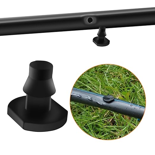 50pcs Drip Barbed connectors, Drip Irrigation Parts End Cap Plugs Hose for 1/4 inch Drip Irrigation Tubing, Drip Irrigation Fitting for Garden Drip Irrigation System