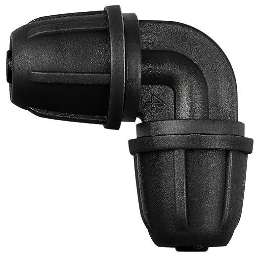 Upgraded 1/4" Drip Irrigation Elbow Fittings：24 Pieces Leak Free Lock Barbed 90 Degree Elbow Connectors for1/4 Inch Irrigation Tubing Quick Connect Parts for Garden Landscape System