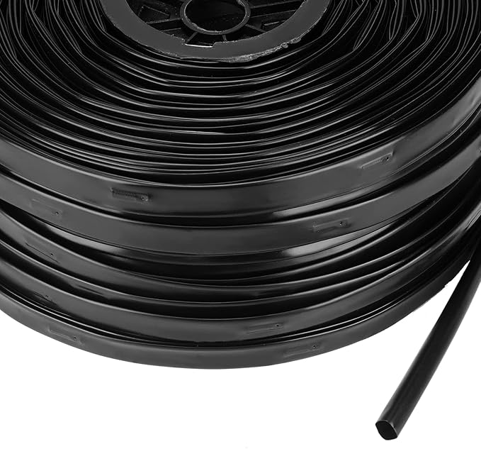 Treela 5/8 Inch Drip Tape 6" Spacing Roll Irrigation Hose Garden Watering Tube Line Automatic Irrigation Equipment for Garden Irrigation System Flower Patio Lawn Irrigation Hose (8 Mil, 1000ft)