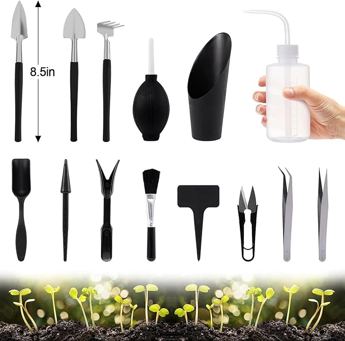 20 pcs Succulent Tool Set - 39.4" Indoor Plant Repotting Mat and 19 Pcs Mini Succulent Hand Tools, Garden Flower Plants Transplanting Supplies for Christmas Holiday Gardening Gifts Outdoor, Green