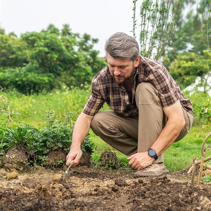 Berry&Bird Garden Hook Weeder, L-Shape Single Claw Hook Crack Weeder for Crevice Weeding and Soil Loosening, Garden Digging Cultivator Weed Remover Tool for Garden Patio Lawn Yard Moss Terrace Paving