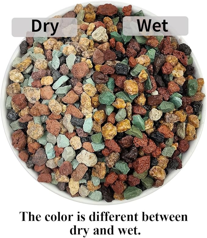 Succulent Cactus Soil Potting Mix Horticultural Lava Rocks Bonsai Soil for Indoor Plants Drainage Volcanic Rock for Terrarium Gardening Top Dressing 2lb