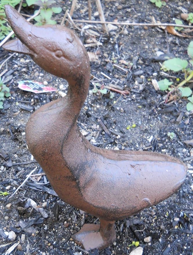 Full Bodied Cast Iron Duck Garden Figure