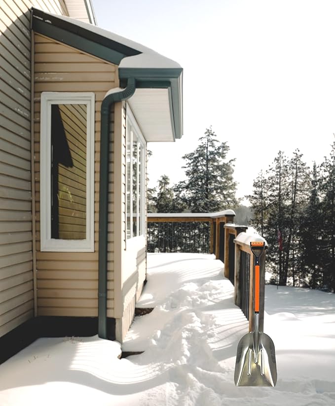 Ashman Aluminium 48 inch Snow Shovel with Large Head and Durable Handle. (Scoop Shovel, 1 Pack) (Scoop Shovel, 6 Pack)