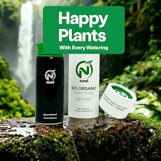 Noot Bio-Organic Plant Food Liquid Fertilizer - Makes 3.5 Gallons - Root Boosting Mycorrhizae - Fast Growth for Monstera, Aroid, Succulent, Orchid, Calathea, Philodendron - Use Every Watering (1 Vial)