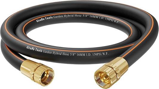 Giraffe Tools Leader Hose 6ft x 5/8", Short Water Hose Heavy Duty for Hose Reel, Lightweight, Flexible with Double Female Fittings