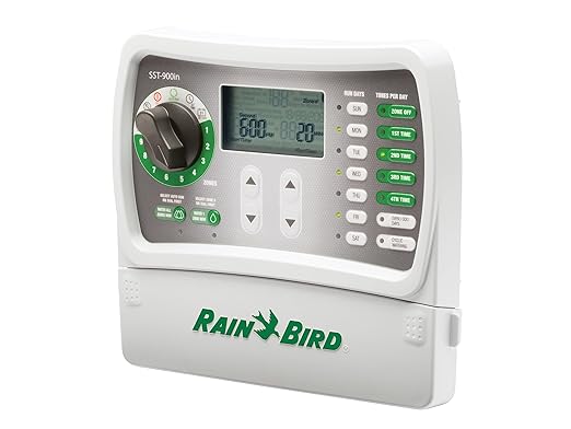 Rain Bird SST900IN Simple-To-Set Indoor Sprinkler/Irrigation System Timer/Controller, 9-Zone/Station (this New/Improved Model Replaces SST900I)