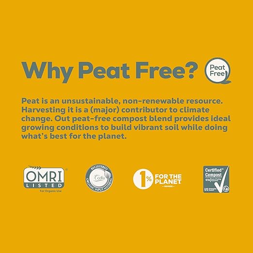 Return Organic Compost #001, Fertilizer for Indoor & Outdoor Garden Soil Beds, Plants & Vegetables, Potting Soil, Raised Beds, Lawns - Improves Soil Structure, Peat Free, OMRI Listed (32-35 Pound Bag)