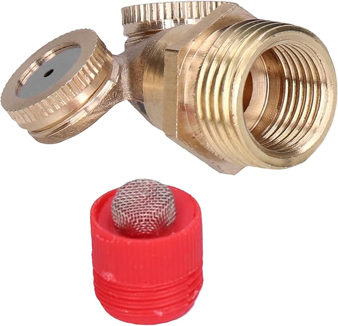 Zerodis Brass Misting Nozzles, 3Pcs Spray Nozzles with Filter for Landscaping, Outdoor Cooling & Irrigation