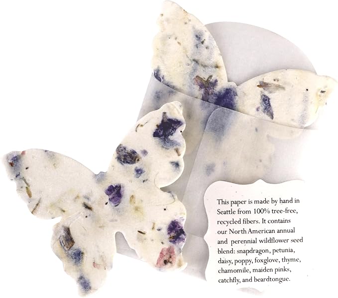 Set of 24 Purple Butterfly – Plantable Seed Paper for Weddings, Gifts, and Life Events