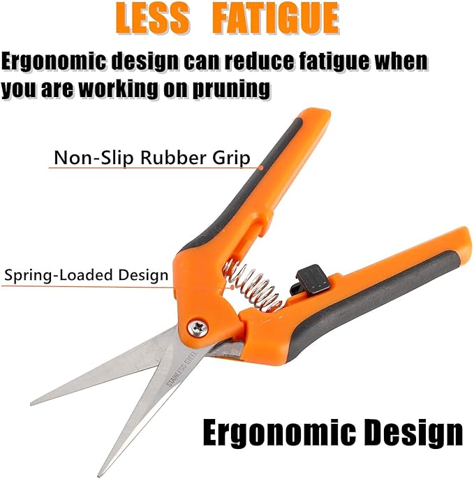 YaeCCC 12-Pack 6.5 Inch Gardening Hand Pruner Pruning Shear with Stainless Steel Blades