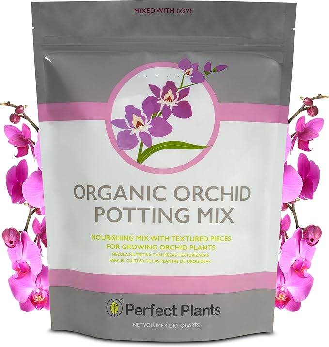 All Natural Orchid Potting Mix 4qts. by Perfect Plants | Hand Mixed in Small Batches | Great for Phalaenopsis of All Kinds
