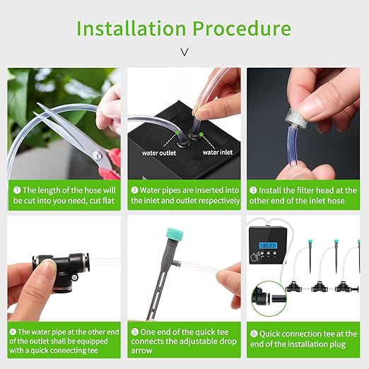 Automatic drip Irrigation System，DIY Indoor Plant Watering System,Self-Priming Pump, programmable Timer, Indoor Pot Plant Watering Device
