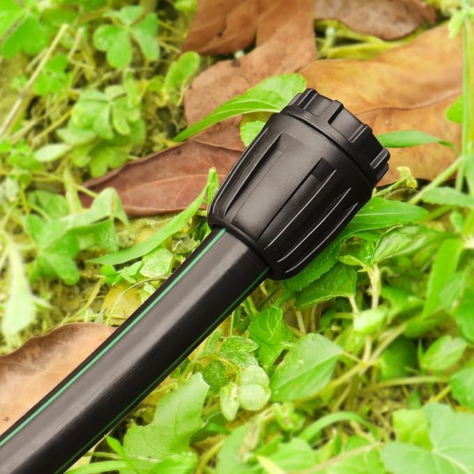 Drip Irrigation Fittings for 1/2 Inch Drip Tubing (1/2" ID x 0.65" OD)：1/2'' Drip Line End Caps Anti-drop Locked Nut Barbed Plug Connectors Garden Irrigation System Parts (10 Pack)