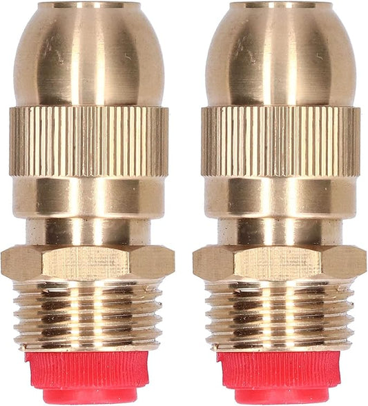 Sprinkler Nozzle, Garden Irrigation Water Spray Head, 2Pcs 1/2 Male Thread Adjustable Watering Sprinkler Garden Lawn Brass Sprayer Nozzle