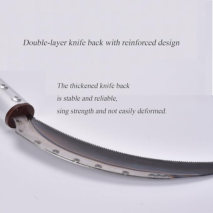 Scythe Garden Tool, Japanese Weeding Scymea, Scythe Tool, Weeding and Weed, Magnetic Handle, Durable SK5 Steel Blades, Compact and Portable, Great for Gardening and Agriculture, Soft Rubber Grip