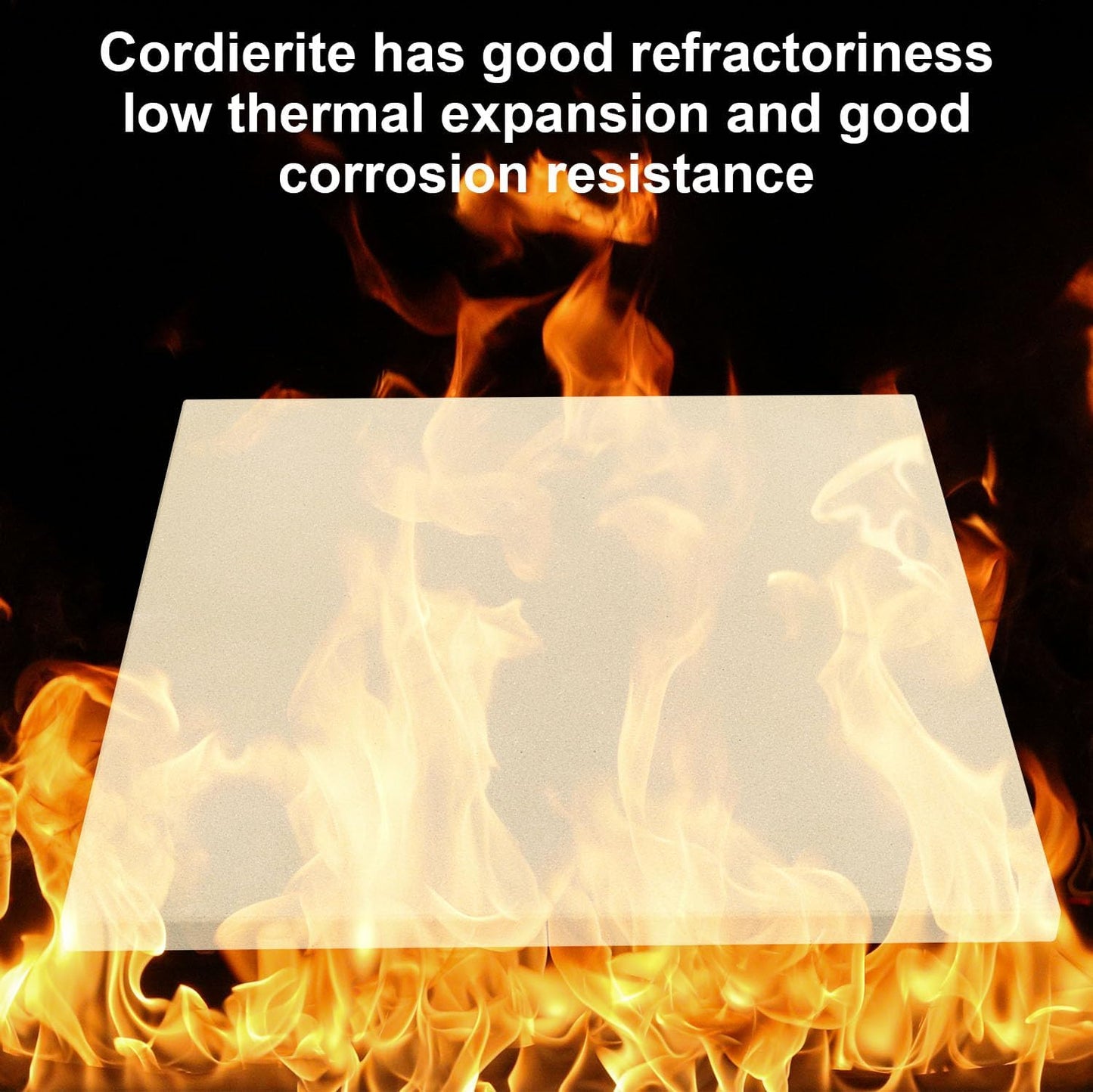 13" Square Pizza Stone Replacement for Ooni Koda Karu & Fyra 12, Cordierite Baking Pizza Stone for Ooni 12 Oven, for Most Grill & Oven, for Bread &Pizza