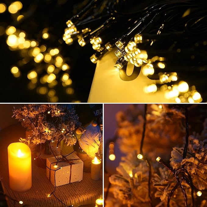 Solar Outdoor String Lights Waterproof - 2 Pack Total 170ft 480 Led Solar Powered String Lights Outdoor with 8 Modes - Twinkle Lights Solar Tree Lights for Patio Yard Garden Party Decorations