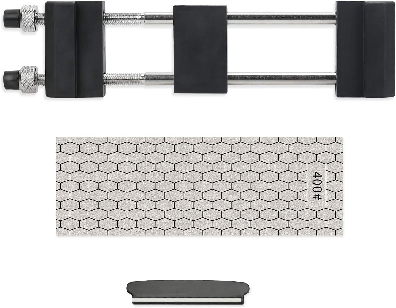 DMD Diamond Sharpening Stone Holder Set with Simple Adjustment Screws Holds the Stone Securely with Diomand Knife Sharpener Stones 丨 Durable Quality and Exquisite Design Blue