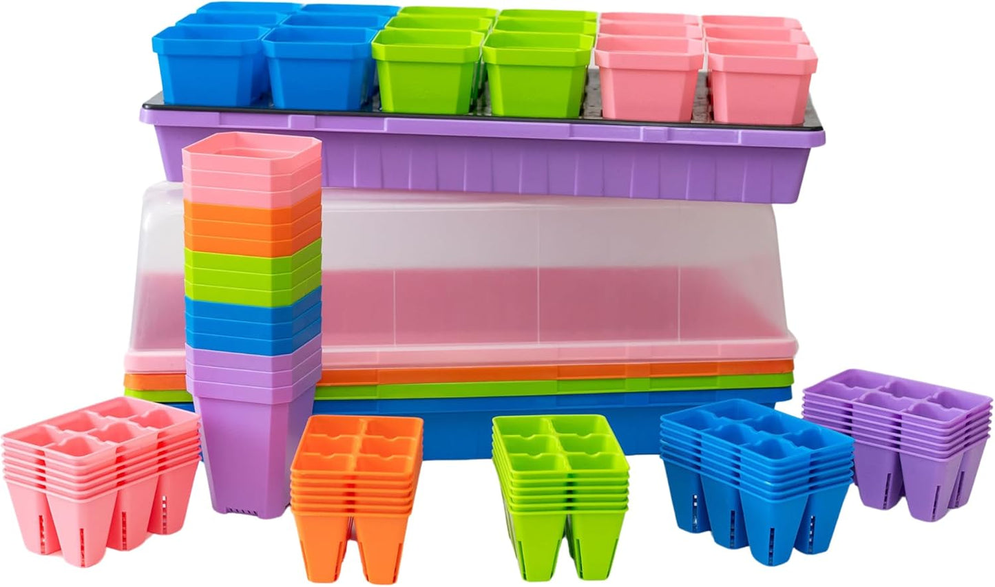 Bootstrap Farmer Ultimate Seed Starter Kit Multicolor with Humidity Domes for Indoor Seed Starting, Propagating, Germinating