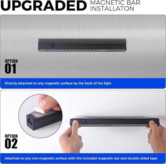 Barrina Grow Lights for Indoor Plants Full Spectrum, 1ft LED Grow Light Fixture, Black Cover LED Plant Grow Light Bulbs for Indoor Plants, Greenhouse, Plug and Play, Linkable Design, Yellow, 8 Packs