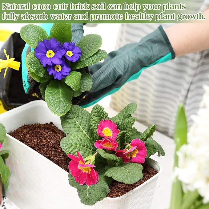 ZeeDix 10LB Premium Coconut Coir-Compressed Coco Coir Potting Soil Substrate-100% Organic Coco Coir Brick,High Expansion Coconut Fiber Coir Pith with Low EC and pH Balance for Plants Gardening Herbs