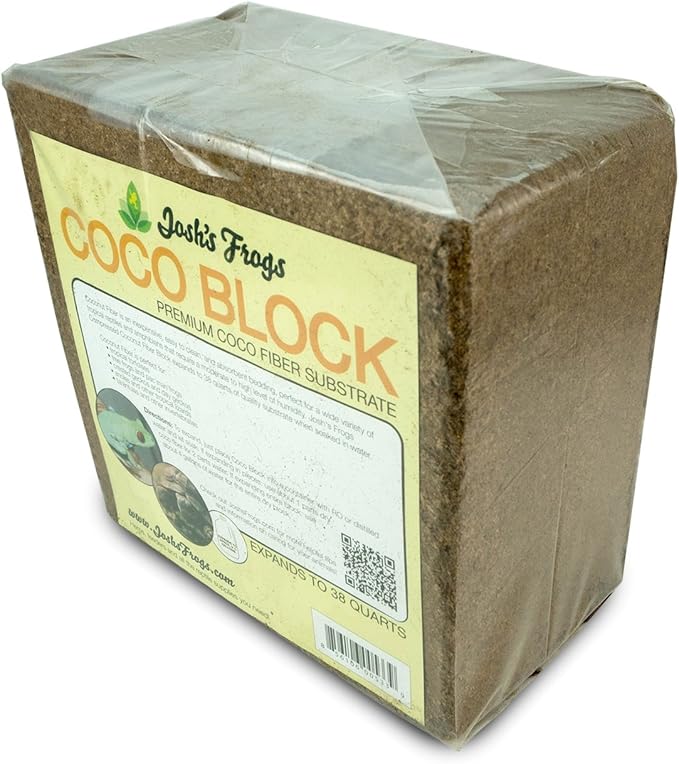 Josh's Frogs Coco Block Fine Coco Fiber (5 kg/38 quarts)