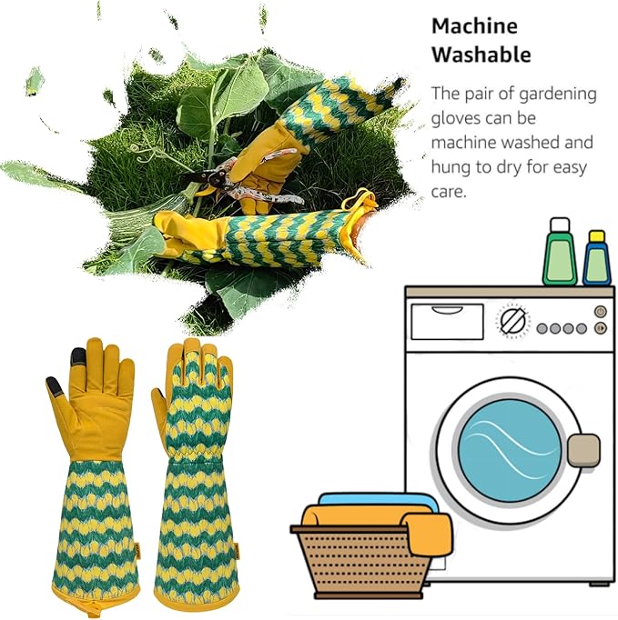 Gardening Gloves for Women and Men, Thorn Proof&Puncture Resistance Garden Gloves,Gauntlet Gloves,Gifts