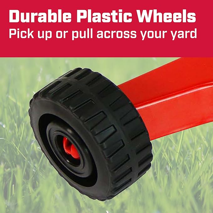 Chapin 4982: Wheeled Impact Sprinkler, 360 Degree Automatic Impact Sprinkler with Wheeled Base for Medium to Large Gardens and Lawns, Up to 85 ft Coverage Area, Lawn Sprinkler