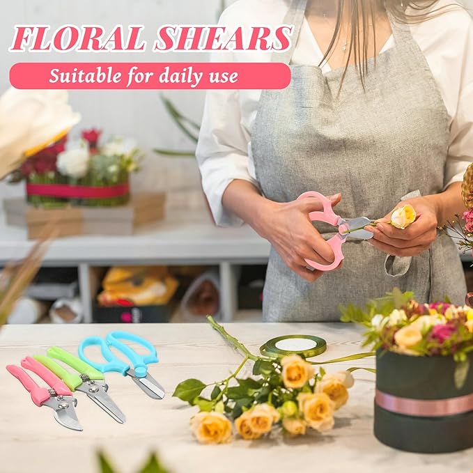 WILLBOND 15 Pcs Garden Floral Plant Scissors Stainless Steel Flower Shears, Handheld Sharp Scissors with Grip Handles, Straight Blade Clippers Tree Branch Cutter for Fall Gardening Tool