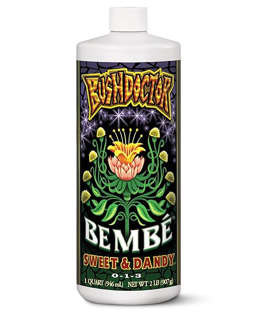 Foxfarm Bushdoctor Bembé Concentrate, Fast-Acting Liquid Plant Fertilizer, Enhances Natural Sugars for Sweetness and Flavor - Easy Absorption for Soil, Containers, and Hydroponics- NPK 0-1-3 (Quart)