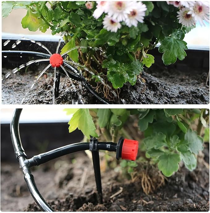 Drip Irrigation Tee Fittings 1/4 Drip Irrigation Tubing Tees Barb Connector for Drip Irrigation or Sprinkler System 30PCS