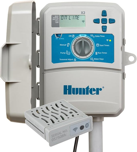 Hunter Hydrawise X2-1400 14 Station Hydrawise Controller Bundeled with Wand WiFi Module X2 14 Zone Outdoor or Indoor Smart Internet X21400 Irrigation Timer