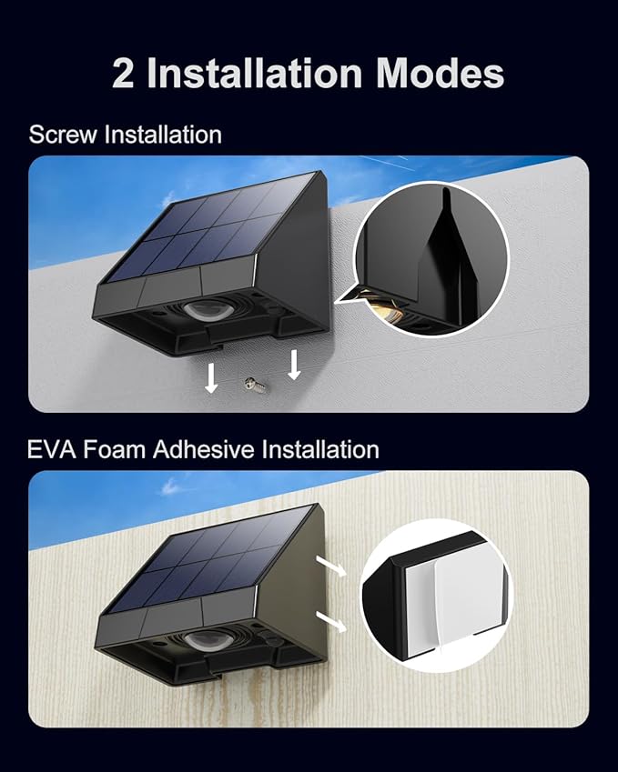 12 Pack Decorative Solar Powered Fence Lights Outdoor Waterproof with Cool White LED Spot Lens, for Outside Wall, Deck, Patio, Yard, Rail, Garage, Pool, Designed for Enhanced Security, Easy Install