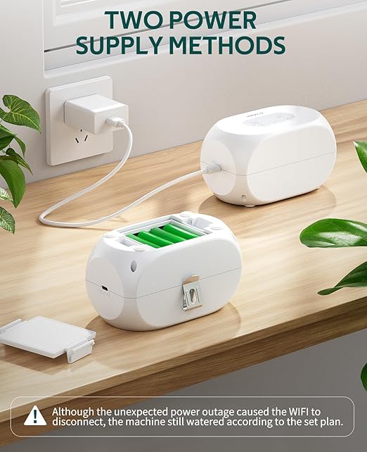 HIRALIY Automatic Watering System for Potted Plants, Smart Plant Watering Device Supporting Both 2.4GHz and 5GHz WiFi, Smart Drip Irrigation System Remote Control for Up to 15 Potted Plants