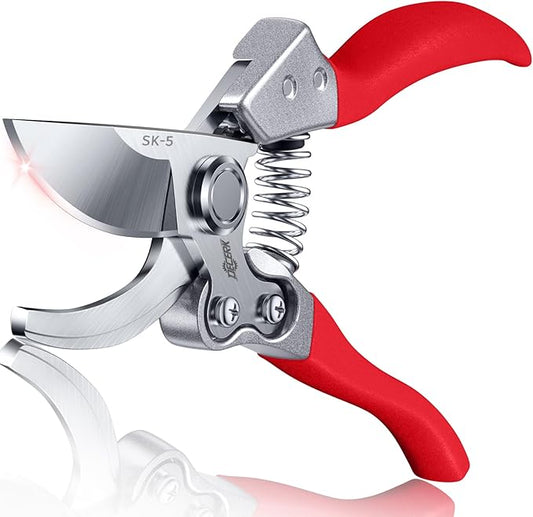 Pruning Shears for Gardening - DECERK 8.5" Professional Bypass Garden Scissors & Clippers, Heavy Duty Hand Held Pruners for Branch & Tree Trimming, Gardening Gifts for Women Men, 2025 Gardener Tools