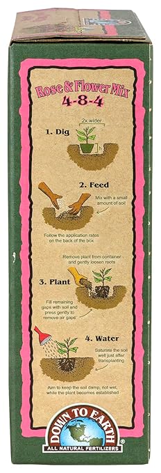 Down To Earth All Natural Fertilizers Organic Rose & Flower Mix 4-8-4, 5 lb