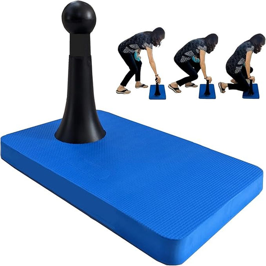 Mobility Aid Tool Help-Me-Up Garden Kneeling pad with Support Post Handle Grip to Reduce Knee and Back Stress. to Help with Kneeling Exercising or Physical Therapy.
