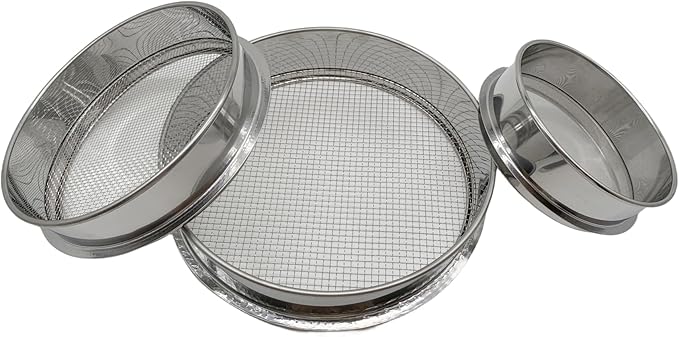 Vonoso 3 PCS Soil Sifter-Sieve for Sand Rocks Dirt Compost