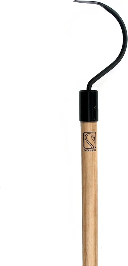 CobraHead® Long Handle Weeder & Cultivator Garden Tool - Forged Steel Blade - Natural 48-Inch Hardwood Handle - Ergonomically Designed for Digging, Edging & Planting - Perfect for Big Gardening Jobs