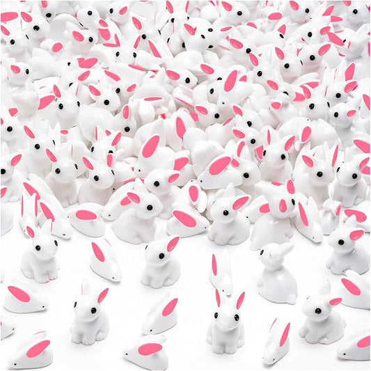 280Pcs Mini Bunny, Mini Resin Bunny Animals, Miniature Rabbit for Landscape Ornaments Miniature Garden Decor Potted Plant,Cake Topper Decoration