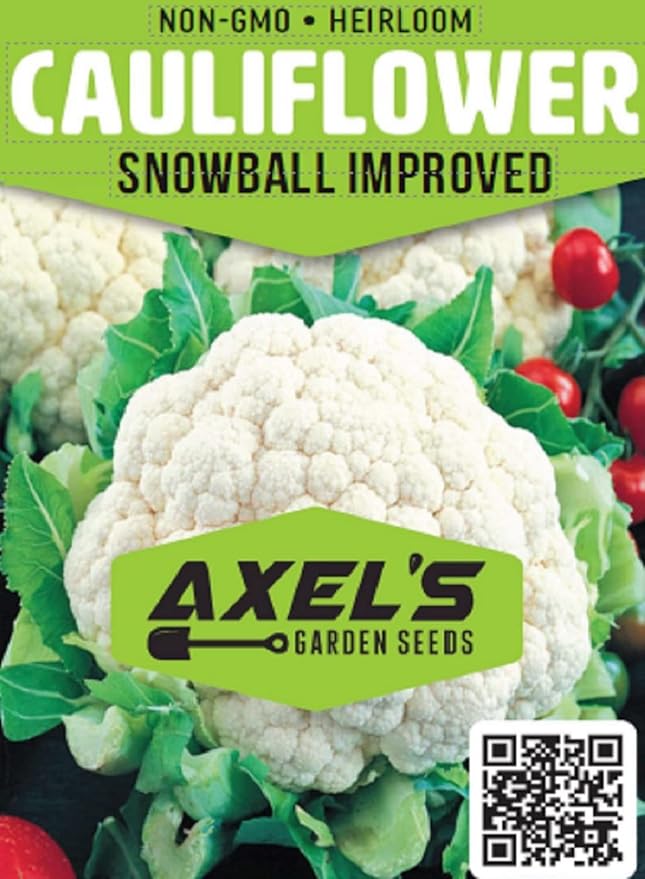 Snowball Cauliflower Seeds for Planting - Non-GMO Heirloom Packet with Instructions to Plant & Grow a Home Outdoor Vegetable Garden (200 Seeds) – Great Gardening Gift, 1 Packet