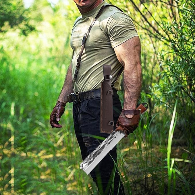 Machete Billhook Sickle Knife for Yard Work Machete for Cutting Trees Machetes Sickle Heavy Duty Machete for clearing Brush Garden Tools AxeConstruction Blade Outdoor