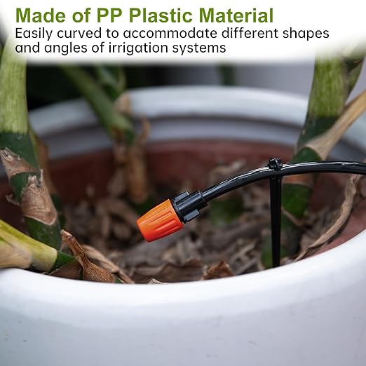 CHANGE MOORE 200 Pcs Drip Irrigation Stakes Universal Drip Tubing Hold Stakes, Plastic Garden Water Pipe Support Drip System Parts, Securing Pegs for Drip Irrigation Line,Greenhouse