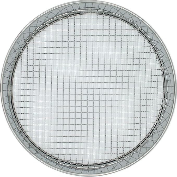 LucaSng Sifter Compost Sifter Screen, Large Soil Sieve for Garden silver CD402