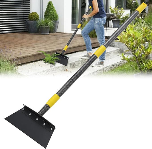 Garden Cleaning Shovel, Multifunctional Flat Shovel Floor Scraper Manual Weeder, 60" Long Handle Ice Chopper Snow Shovel Spade, Heavy Duty Garden Tool for Lawn Edging, Scraping, Ice Removal
